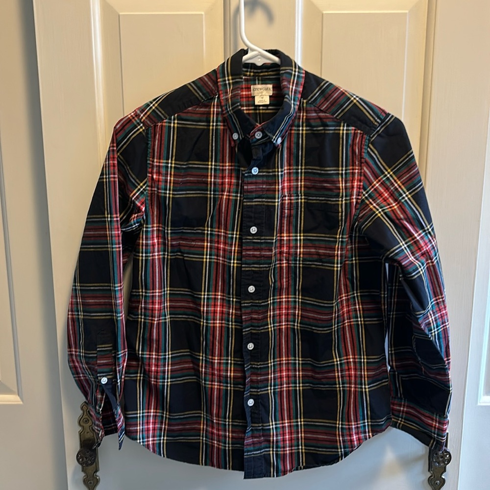 J. Crew Factory Crewcuts Boys Plaid Button Down